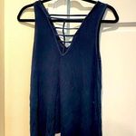 American Eagle Soft And Sexy Rib V Neck Criss Cross Tank Top Photo 0