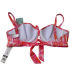 NWT Sundazed Beka Tie Dyed Underwire Bow Bikini Top D Cup Size 34D Orange Photo 3