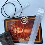 Chakra Spiral Of Life Gemstone Sterling Silver Pendant Necklace Photo 2