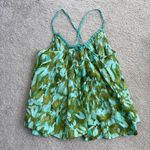 Anthropologie Teal and Olive Patterned Top Photo 3