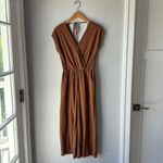 Universal Threads Universal Thread Linen Brown Tan Jumpsuit Medium Photo 2