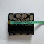 Coach Signature Pleated Snap Black and Tan Wallet Photo 2