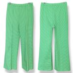Vintage 70s Slacks Women Wide Leg Pants Plaid Green White Retro Pykettes Mod Size M Photo 1