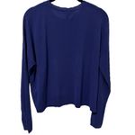 Eileen Fisher  Tencel Boxy Crewneck Long Sleeve Top XS Royal Blue Photo 7