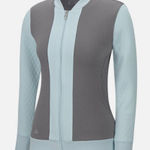 Adidas NWT  Advance Soft Warm Quilted Full Zip Turquoise/Grey Bomber Jacket Photo 0