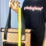 Gucci GG Monogram Canvas Leather Tote Bag Zipper Closure Front Zipper Pocket VTG Photo 4