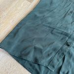 Quince Washable Stretch Silk Puff Sleeve Blouse Top Green Photo 2