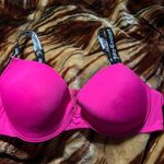 Juicy Couture 40C neon pink black thick strap padded bra Photo 0