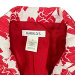 Vintage Harold’s 6 Red/White Floral Damask 3 Button Blazer Jacket 3/4 Sleeve 4 Pink Photo 4