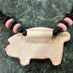 Vintage Ruby Z Bean Finneran Pink Pig necklace Photo 3
