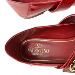 Valentino Garavani  VLogo Patent Leather Mary Jane Ballet Red Flats Size 39.5 Photo 3