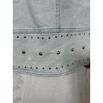 Blue B Jean Jacket Lrg Light Blue Denim Studded Long Puff Sleeve Western Dress Size L Photo 7