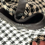 Ralph Lauren Lauren Houndstooth black white sleeveless dress 4 faux leather trim Photo 7