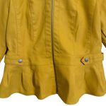Baccini NWT  Faux Leather Moto Jacket – Women’s Size Large – Mustard Yellow Photo 1