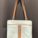 Liz Claiborne Vintage Cream and Tan Shoulder Bag Photo 0