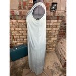 Nightgown Blue Lace satin long v neck Size L Photo 3