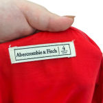 Abercrombie & Fitch Dress Sheath Tie Off the Shoulder Linen Blend Red Size 4 Photo 12