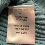 Wishlist NWT ruched ribbed sweetheart knit top dusty aqua junior large Photo 5