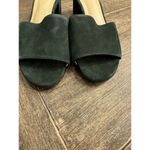 L'Agence  Green Suede Open Toe Block Heel‎ Slip On Size 37 US 6 Photo 7