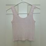 Brandy Melville  Light Pink Sleeveless Ribbed Crop Top.   Size-Small Photo 2