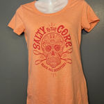 Bella Canvas Bella + Canvas Shirt Womens Small Orange Salty To The Core Skull Tee Black Hall Photo 0