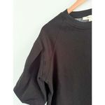 Madewell  | NWT | Puff-Sleeve Sweatshirt Tee in Jet Black | Sz XXS Photo 3