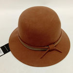 Nine West Women's Round Trench Hat 100% Wool Adjustable Size Brown Photo 0