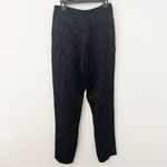 ANINE BING  TATE FRONT SLIT TROUSERS PANTS LEOPARD PATTERN BLACK Size 38 Photo 8