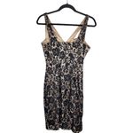 Jax Dress Size 8 Women's Lace Overlay Sleeveless Mini Floral Black Formal Dress Photo 1