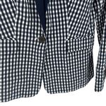 J.Crew Gingham blue white Blazer nautical preppy casual vacation office size 2 Photo 3