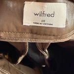 Wilfred Aritzia Vegan Leather Pleated Trouser Pants in Chocolate Brown Size 00 Photo 5