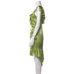 Cinq à Sept Cinq á Sept Silk Dress Green V-Neck Wrap Midi Asymmetrical Hem Size 0 NWT $545 Photo 6
