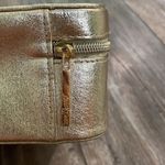 Lancome Train Case Travel Bag Makeup Large Square Gold Zipper Photo 1