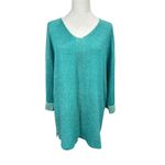 Chico's  Teal Aqua Blue 3/4 Sleeve V-Neck Lightweight Pullover Sweater 3 XL 16 Photo 1