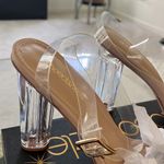 Shoe Dazzle clear strap heeled sandals size 9.5 new in box Photo 1