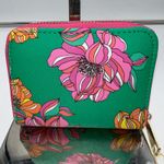 Trina Turk  Colorful Floral Print Zip Around Wallet Pouch Coin Purse Multi Photo 2