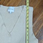 Pink Rose  Cream Button-Up Vest Size Small Photo 6