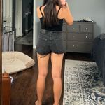 Ripped Black Jean Shorts Size 6 Photo 8