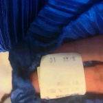 Nuit Vintage 80s Crepe Dress 10 Sequin Wasp Belt Blue Longsleeve Cocktail Formal Photo 8