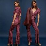 Free People NEW Free‎ People Rosaline Jumpsuit velvet floral print, XS Photo 2
