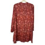 Peruvian Connection Floral Boho Tunic Dress Red Viscose Pintuck Peasant S Photo 2