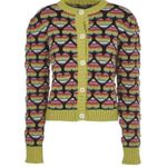 Marco Rambaldi Jacquard Hearts Cardigan Green Photo 2