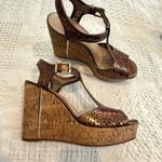 Antonio Melani  9 Selena metallic perforated t strap cork platform wedge 3088 Photo 7