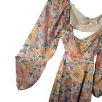 Showpo Ebonee Floral Mini Dress Cut Out Preppy Cottagecore Womens US 12 UK 16 Orange Photo 4