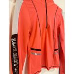 Body Instinct Activewear Jacket Running Track Zip Up Athletic Coral L‎ Orange Size L Photo 3
