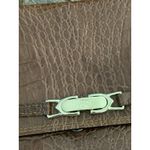 Banana Republic Vintage  Women Brown Leather Embossed Satchel Bag crocodile Photo 6