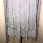Free People We the Free Oversized Light Grey Waffle Knit Long Sleeve Top Size XS Photo 1