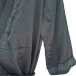 Madison Studio Intimates Womens Size Small Black Penny Lace Trim Robe Photo 6