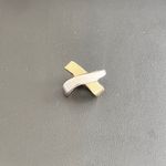 QGI 14kt Yellow and White Gold “X” Slide Necklace Pendant Photo 1