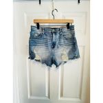 Kendall & Kylie The Icon Short Distressed Denim Blue Cut Off Jeans Size 11/30 Photo 1